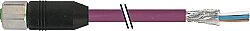 7004-13225-8030300 M12 female 0° A-cod. with cable V4A PUR AWG24+22 shielded vt UL/CSA+drag ch. 3m