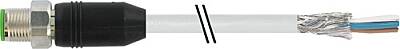7004-17081-2040500 M12 male 0° A-cod. with cable shielded V4A PVC 8x0.25 shielded gy UL/CSA 5m - 1