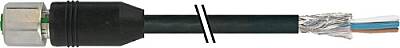 7004-19341-7033000 M12 female 0° A-cod. with cable shielded V4A PVC 12x0.14 shielded bk 30m - 1