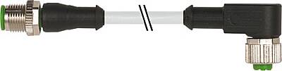7004-40121-2140060 M12 male 0° / M12 female 90° A-cod. V4A PVC 4x0.34 gy UL/CSA 0.6m - 1