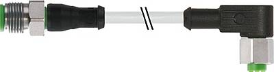 7004-40141-2150300 M12 male 0° / M12 female 90° A-cod. V4A PVC 5x0.34 gy UL/CSA 3m - 1