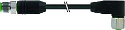 7004-40541-6420500 M12 male 0° / M12 female 90° A-cod. shielded V4A PUR 5x0.34 shielded bk UL/CSA+drag ch. 5m