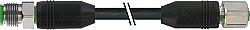 7004-48041-7171000 M12 male 0° / M12 female 0° A-cod. shielded V4A PUR 8x0.25 shielded UL/CSA+drag ch. 10m