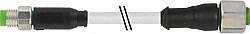 7004-88251-2312000 M8 male 0° / M12 female 0° A-cod. V4A PUR 4x0.25 gy UL/CSA+drag ch. 20m