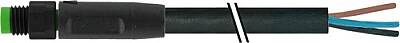 7005-08011-6111000 M8 male 0° A-cod. with cable Lite PVC 4x0.25 bk UL/CSA 10m - 1