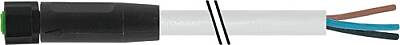 7005-08041-2301000 M8 female 0° A-cod. with cable Lite PUR 3x0.25 gy UL/CSA+drag ch. 10m - 1