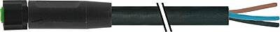 7005-08041-6102000 M8 female 0° A-cod. with cable Lite PVC 3x0.25 bk UL/CSA 20m - 1