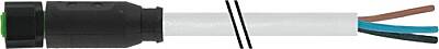 7005-08061-2111500 M8 female 0° A-cod. with cable Lite PVC 4x0.25 gy UL/CSA 15m - 1