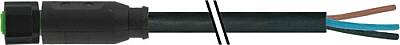 7005-08061-6111000 M8 female 0° A-cod. with cable Lite PVC 4x0.25 bk UL/CSA 10m - 1