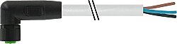 7005-08101-2110100 M8 female 90° A-cod. with cable Lite PVC 4x0.25 gy UL/CSA 1m
