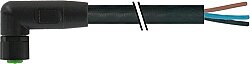 7005-08101-6110500 M8 female 90° A-cod. with cable Lite PVC 4x0.25 bk UL/CSA 5m