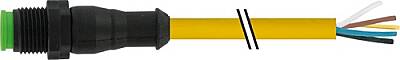7005-12041-0550400 M12 male 0° A-cod. with cable Lite PUR 5x0.34 ye UL/CSA+robot+drag ch. 4m - 1