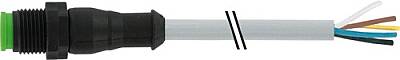 7005-12041-2150200 M12 male 0° A-cod. with cable Lite PVC 5x0.34 gy UL/CSA 2m - 1