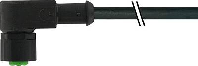 7005-12361-7321000 M12 female 90° A-cod. with cable Lite PUR 5x0.34 bk UL/CSA+drag ch. 10m - 1