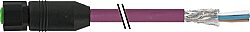 7005-13225-8030500 M12 female 0° A-cod. with cable Lite PUR AWG24+22 shielded vt UL/CSA+drag ch. 5m