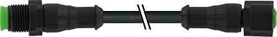 7005-40041-6350500 M12 male 0° / M12 female 0° A-cod. Lite PUR 5x0.34 bk UL/CSA+drag ch. 5m - 1