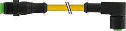 7005-40141-0191000 M12 male 0° / M12 female 90° A-cod. Lite PVC 5x0.34 ye UL/CSA 10m