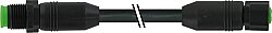 7005-48002-6070500 M12 male 0° / M12 female 0° A-cod. Lite PVC 8x0.25 bk UL/CSA 5m