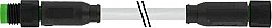 7005-88011-2111000 M8 male 0° / M8 female 0° A-cod. Lite PVC 4x0.25 gy UL/CSA 10m