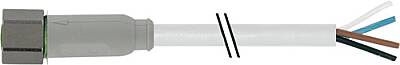 7014-08061-2110300 M8 female 0° A-cod. with cable F&B PVC 4x0.25 gy UL/CSA 3m - 1