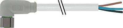 7014-08081-2100150 M8 female 90° A-cod. with cable F&B PVC 3x0.25 gy UL/CSA 1.5m - 1