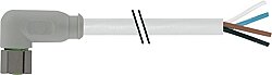 7014-08101-2110500 M8 female 90° A-cod. with cable F&B PVC 4x0.25 gy UL/CSA 5m