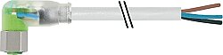 7014-08121-2100500 M8 female 90° A-cod. with cable LED F&B PVC 3x0.25 gy UL/CSA 5m
