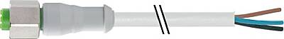 7014-12181-2131000 M12 female 0° A-cod. with cable F&B PVC 3x0.34 gy UL/CSA 10m - 1