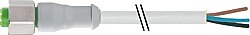 7014-12181-2134000 M12 female 0° A-cod. with cable F&B PVC 3x0.34 gy UL/CSA 40m