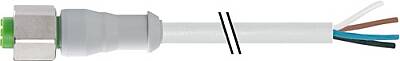 7014-12221-2141000 M12 female 0° A-cod. with cable F&B PVC 4x0.34 gy UL/CSA 10m - 1