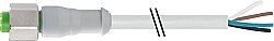 7014-12221-2149900 M12 female 0° A-cod. with cable F&B PVC 4X0.34 gy UL/CSA 99m