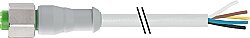 7014-12241-2150500 M12 female 0° A-cod. with cable F&B PVC 5x0.34 gy UL/CSA 5m