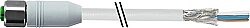 7014-13201-2010300 M12 female 0° A-cod. with cable shielded F&B PVC 4x0.34 shielded gy UL/CSA 3m