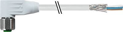 7014-13281-3480500 M12 female 90° A-cod. with cable shielded F&B PVC 5x0.34 shielded gy 5m - 1