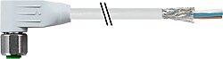 7014-13281-3483500 M12 female 90° A-cod. with cable shielded F&B PVC 5x0.34 shielded gy 35m