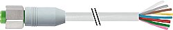 7014-17041-2071000 M12 female 0° A-cod. with cable F&B PVC 8x0.25 gy UL/CSA 10m
