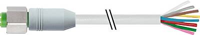7014-17041-2077000 M12 female 0° A-cod. with cable F&B PVC 8x0.25 gy UL/CSA 70m - 1