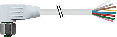 7014-17061-2072500 M12 female 90° A-cod. with cable F&B PVC 8x0.25 gy UL/CSA 25m - 1
