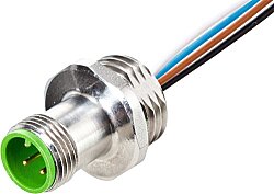 7014-19161-9790020 M12 male recept. A-cod. front F&B TPE-wires 12x0.14 0.2m