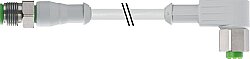 7014-40121-2140500 M12 male 0° / M12 female 90° A-cod. F&B PVC 4x0.34 gy UL/CSA 5m