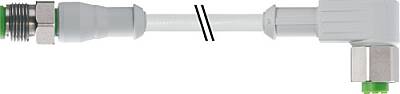7014-40121-2140600 M12 male 0° / M12 female 90° A-cod. F&B PVC 4x0.34 gy UL/CSA 6m - 1