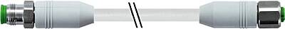 7014-46041-5220200 M12 male 0° / M12 female 0° A-cod. shielded F&B PVC 0.5+0.25 shielded gy 2m - 1