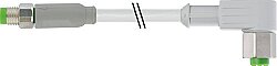 7014-88261-2100300 M8 male 0° / M12 female 90° A-cod. F&B PVC 3x0.25 gy UL/CSA 3m