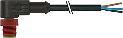 7023-20021-6360500 M12 male 90° C-cod. with cable PUR 3x0.75 bk UL/CSA+drag ch. 5m