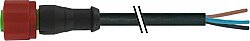 7023-20101-6260750 M12 female 0° C-cod. with cable PUR 3x0.75 bk UL/CSA 7.5m
