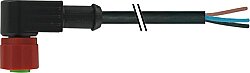 7023-20121-6360300 M12 female 90° C-cod. with cable PUR 3x0.75 bk UL/CSA+drag ch. 3m