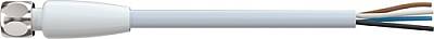 7024-08061-3201000 M8 female 0° A-cod. with cable F&B Pro TPE 4x0.34 gy UL drag ch. 10m - 1