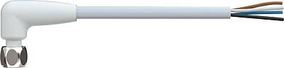 7024-08101-3200500 M8 female 90° A-cod. with cable F&B Pro TPE 4x0.34 gy UL drag ch. 5.0m - 1