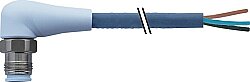 7024-12081-3150150 M12 male 90° A-cod. with cable F&B Pro TPE-S 3x0.34 bu UL robot+drag ch. 1.5m