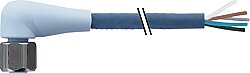 7024-12361-3651000 M12 female 90° A-cod. with cable F&B Pro TPE-S 5x0.34 bu UL robot+drag ch. 10m